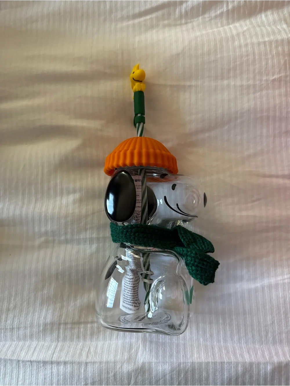 Authentic Starbucks Peanuts Snoopy Glass Cup